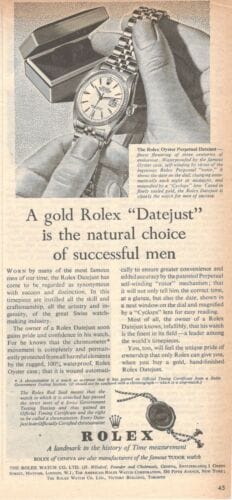 rolex datejust vintage poster