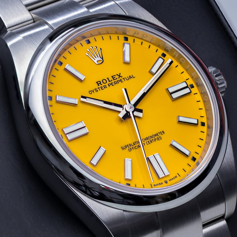 rolex oyster perpetual 41 yellow dial