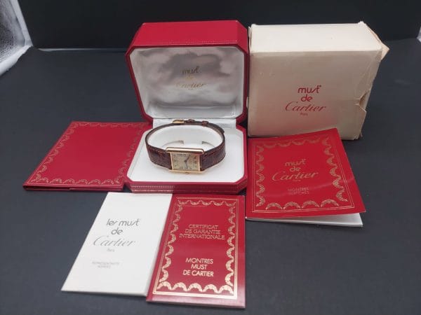 Cartier Tank Vermeil Ref. 590005 1996 (Full Set) - Image 2